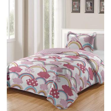 Imagem de Colcha Solteiro Bouti Infantil Microfibra Rozac Rosa, UN, Rosa