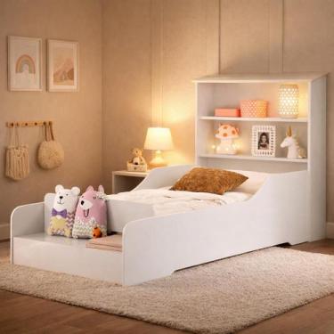Imagem de Mini Cama em MDF Liz Infantil Com Proteção Lateral Design Moderno Com 