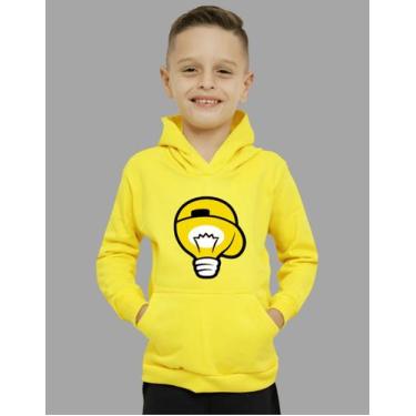 Imagem de Blusa De Frio Moletom Léozinho Infantil Blusa Youtuber, Amarelo, 14