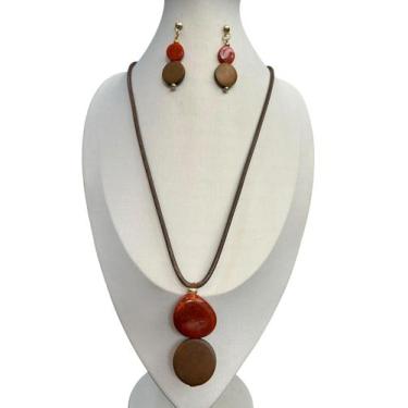 Imagem de Colar Feminino Mulher Elegante Bijuteria Delicado C/ Brinco - MLBpel, 