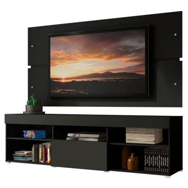 Imagem de Rack com Painel para TV até 65" Havaí Preto Madesa