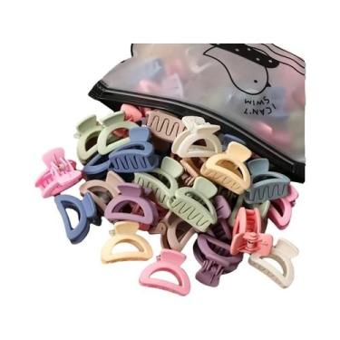 Imagem de Clipes De Cabelo Oco Em Cores Candy Matte, 20 Peças, Acessórios De Cab