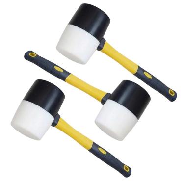 Imagem de Martelo Marreta Borracha Ergonomico Kit 3 Uni Assenta Piso Obra Reparo Piso Ceramica Ladrilho Taco Reparo Manutençao