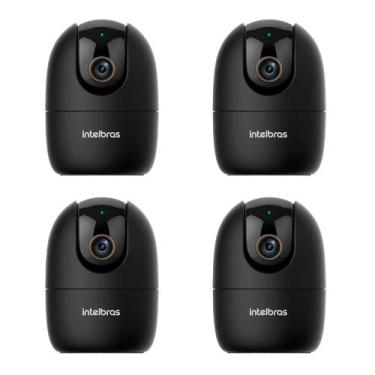 Imagem de Kit Câmera Inteligente Full HD Im4 C Black Intelbras - 4 Unidades