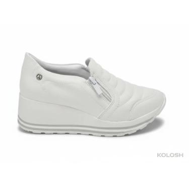 Imagem de Tênis Kolosh Upper Slip On Ortopédico Feminino Leveza -, Branco, 39