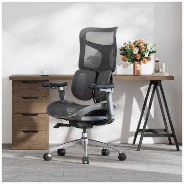 Imagem de Cadeira Ergonômica de Escritório SIHOO Doro S100 Preta, Apoio Lombar Dinâmico Duplo, Braços 4D, Encosto Ajustável em 5 Níveis