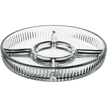 Imagem de PETISQUEIRA HOME&CO COM 4 DIVISOES VIDRO 3x23x23cm TRANSPARENTE TÁBUA DE FRIOS