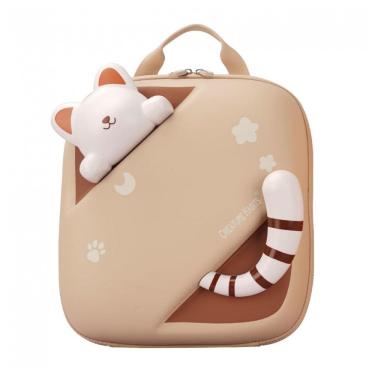 Imagem de Mochila infantil CREATURE HABITS gato para pré-escola, EVA impermeável, para crianças de 3 a 8 anos, damasco