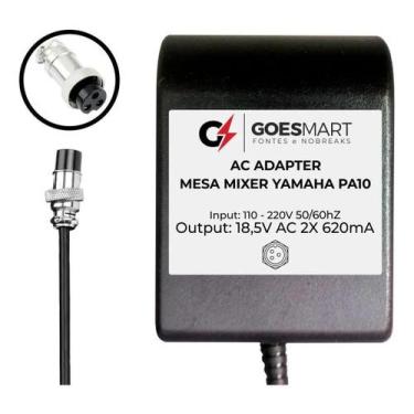 Imagem de Fonte Ac 18,5v Para Pa10 Mesa Mixer Yamaha Mg 10/2 Ou Mg10/2 cabo a ca