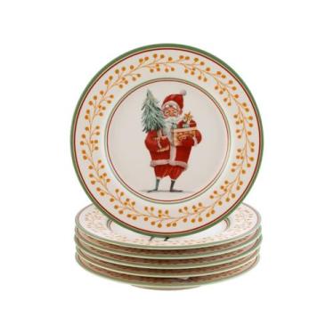 Imagem de Conjunto c/ 6 Pratos de Sobremesa Ho Ho Ho B Natal Alleanza