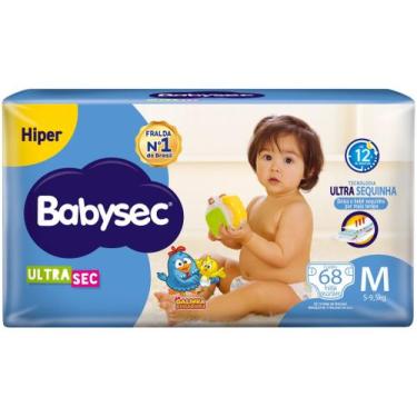 Imagem de Fralda Descartável Babysec Ultrasec Hiper Galinha Pintadinha M 68 Unid