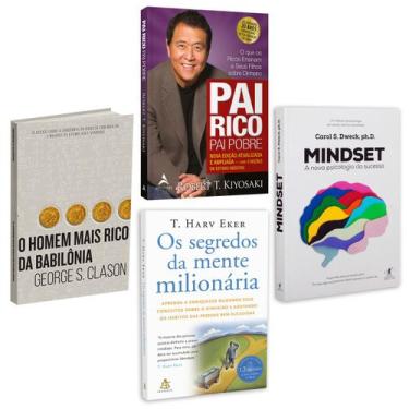 Imagem de Kit 4livros, Pai Rico, Pai Pobre + O Homem Mais Rico da Babilônia + Os