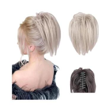 Imagem de Aplique De Cabelo Sintético Com Presilha De Garra, Coque Ondulado E Ca