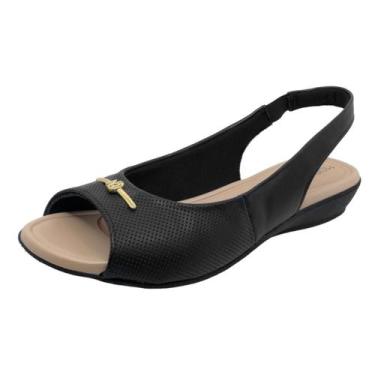 Imagem de Sandalia Feminina Salto Baixo Conforto Modare 7127.253, Preto, 37