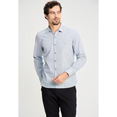 Imagem de Camisa docthos slim manga longa lisa flamê, 007 marinho, G