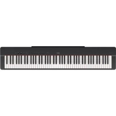 Imagem de Piano Digital P225 com Teclado GHC 88 Teclas Pesadas e Som de Concerto CFX VRM Lite Preto Yamaha