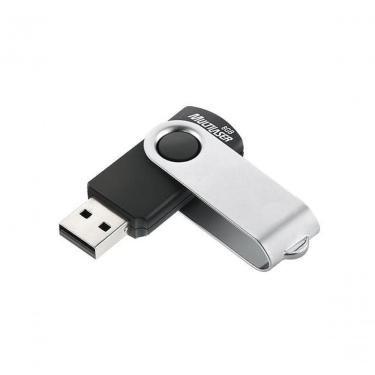 Imagem de Pen Drive Twist2 PD587 8GB USB 2.0 de Alta Velocidade com Conexão Liberada por Giro Preto-Prata Multi