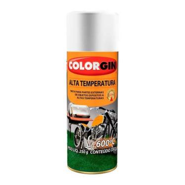Imagem de Spray Alta Temperatura Branco Fosco 600°c Para Escapamentos E Chaminés - Colorgin