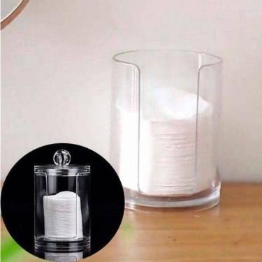 Imagem de Pote para Discos de Algodão e Hastes Flexíveis com Tampa em Acrílico Transparente Organizador para Banheiro Top Rio