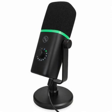 Imagem de Microfone Dinâmico RGB Gamer USB Streaming Podcast Live Gravação PC Wi