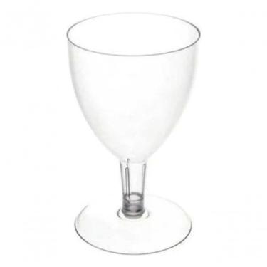 Imagem de Taça de Vinho Pit 170 para Servir Bebidas em Plástico Tipo Cristal para Festas 170ML Transparente Higipack