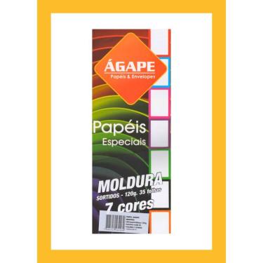 Imagem de Papel Sulfite A3 Ágape Moldura 120G-M2 com 35 Folhas Formato 297X420MM para Uso Escolar...