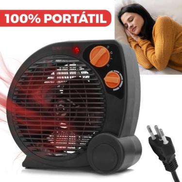 Imagem de Aquecedor Elétrico Portátil Ventilador 4 Estágios 110v Com Alça Potent