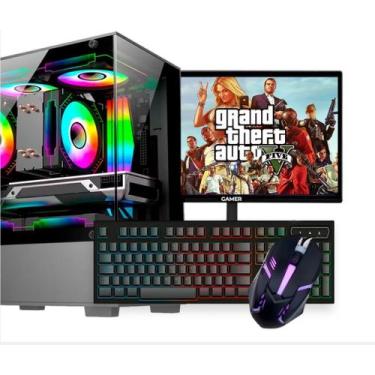 Imagem de PC Gamer Completo Intel Core i5 Memoria Ram 16GB SSD 240GB Monitor HDM