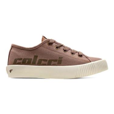 Imagem de Tenis Colcci Grafic Praia Feminino, 36, Marrom baoba