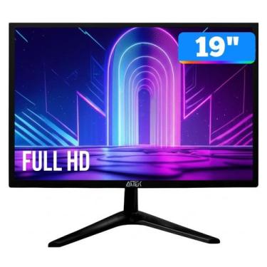 Imagem de Monitor Pc LED Full HD Tela 19 Polegadas 60Hz Entrada Hdmi Vga USB 5ms