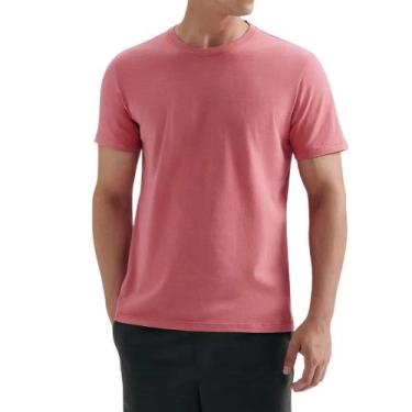 Imagem de Camiseta Masculina Hering MC Regular Rose - 0201RY8EN, Rosa, P