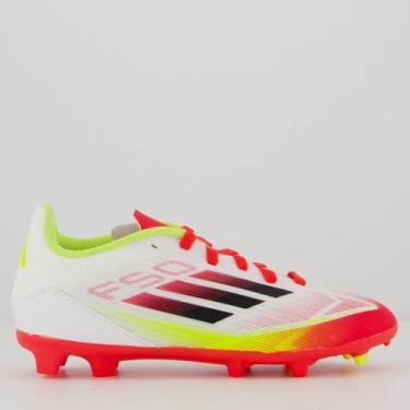 Imagem de Chuteira Adidas F50 League FG/MG Campo Juvenil Branca, 30