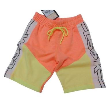 Imagem de Bermuda / Shorts Moletinho Infantil Menino Lessa Kids 8839, Laranja, 1