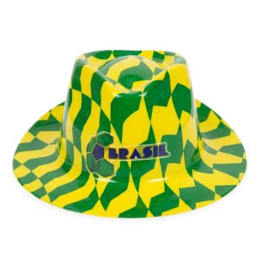 Imagem de Chapéu Malandrinho Plástico Brasil Verde Amarelo Festa