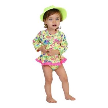 Imagem de Maiô Manga Longa Body Baby Dinoland Moda Praia Siri Kids 38410 - SIRI 