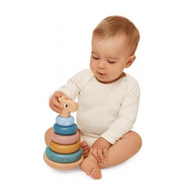 Imagem de Brinquedo Educativo de Madeira Torre Empilhável Infantil - Buba