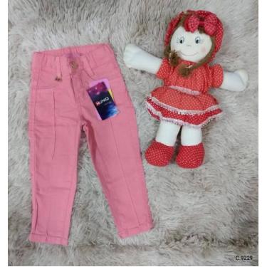 Imagem de  Calça Infantil Feminina Skinny Rosa - Max Denim, 02