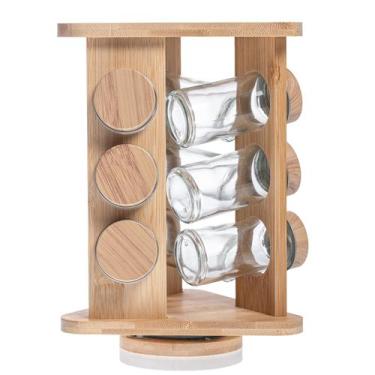 Imagem de Jogo de 9 porta condimentos vidro Suporte giratório 70ml -Dynasty, 3 m