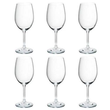 Imagem de Jogo de taças de vinho em cristal Bohemia Roberta 350ml 6 peças