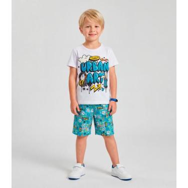 Imagem de Pijama Infantil Menino Brilha No Escuro Kappes Branco, 10, Branco