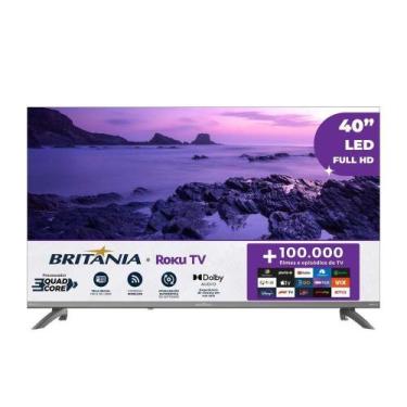 Imagem de Smart TV Britânia B40CRA 40 Full HD DLED Cinza Roku TV HDR10 Dolby Aud