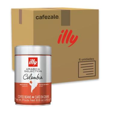 Imagem de Café em Grão illy Colombia 250g Kit 6 Latas, Colombia