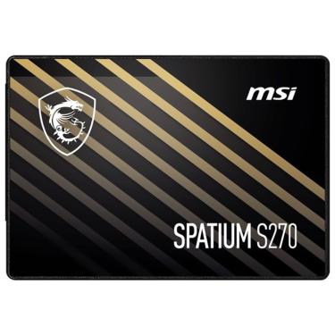 Imagem de SSD MSI Spatium S270 2.5 Polegadas SATA III Leitura 500MB-s Interno Preto 240GB