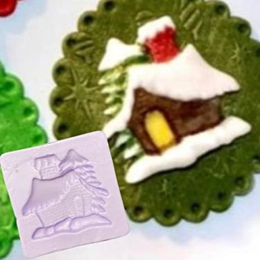 Imagem de Confeitaria dos moldes, F880 MOLDE DE SILICONE CASINHA DE NATAL CONFEITARIA ARTESANATO