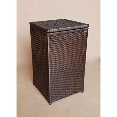 Imagem de Cesto de Roupa Fibra Sintética 100 Litros 40x40x70 Argila