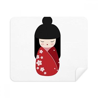Imagem de Red Kimono Sakura Japão, pano de limpeza, 2 peças, tecido de camurça