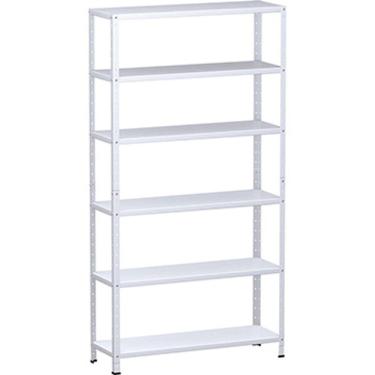 Imagem de Estante Em Aço Dupla-Flex 1,76M C/ 6 Prateleiras Branco 