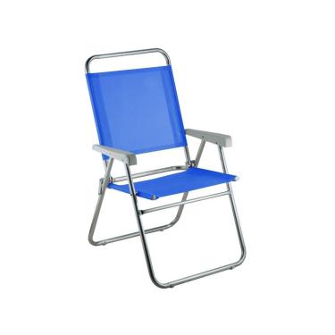 Imagem de Cadeira De Praia Aluminio Sun Plus Azul