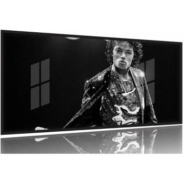 Imagem de Quadro Decorativo Michael Jackson Sala 130x60 Moldura Preta 2x2