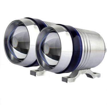 Imagem de Par Farol Milha Led Moto Universal U5 + Interruptor Lorben